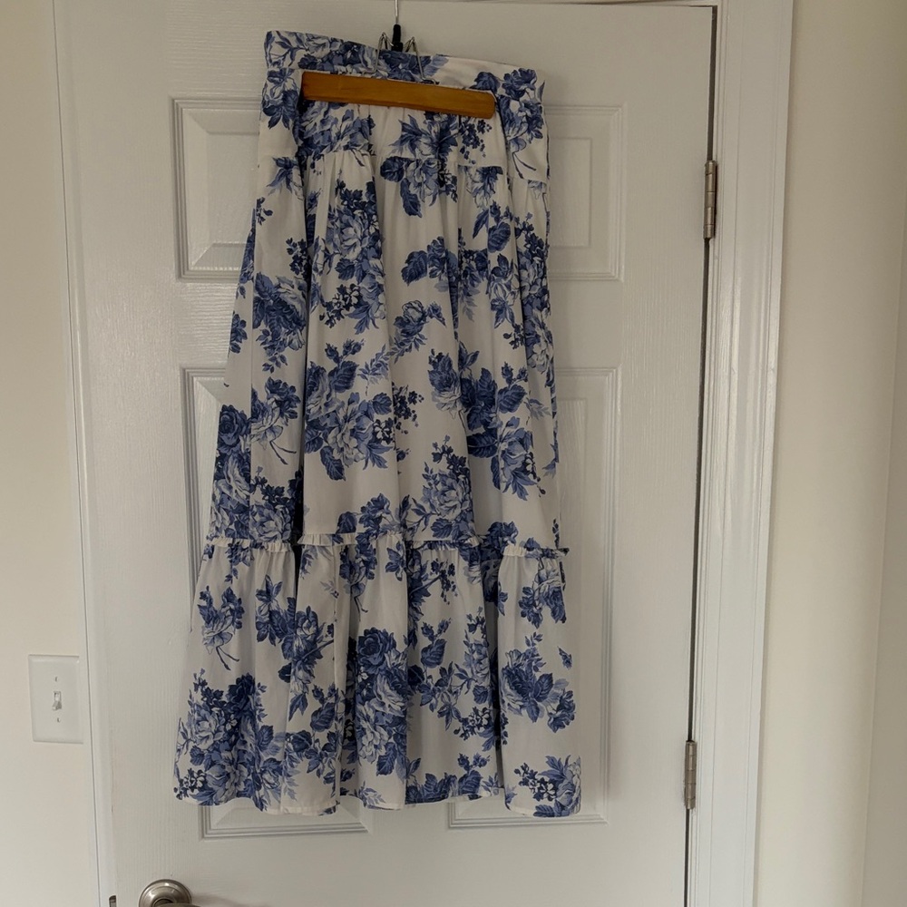 Abercrombie & Fitch Blue Floral Maxi Skirt